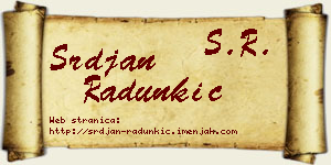 Srđan Radunkić vizit kartica